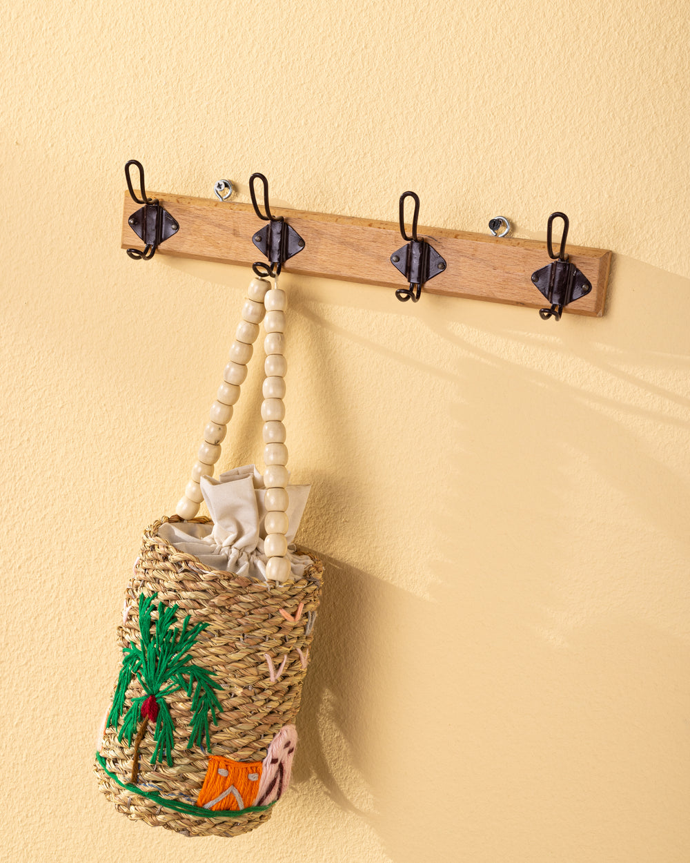 Handmade Halfa Crossbody Bag with Rustic Embroidery