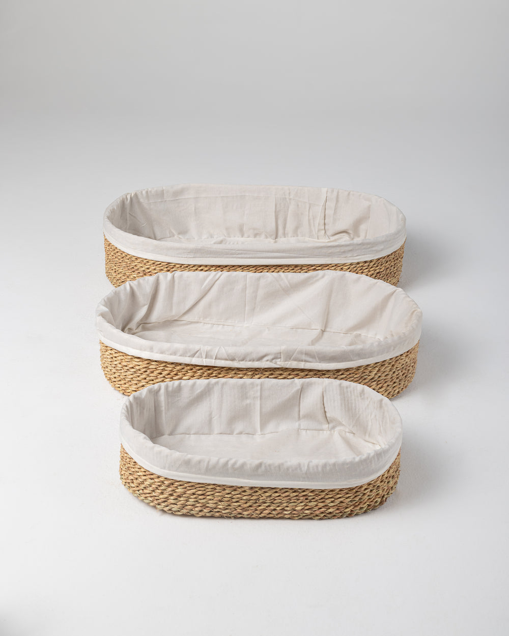 Handmade Halfa Oval Nesting Basket Set (3 Sizes)