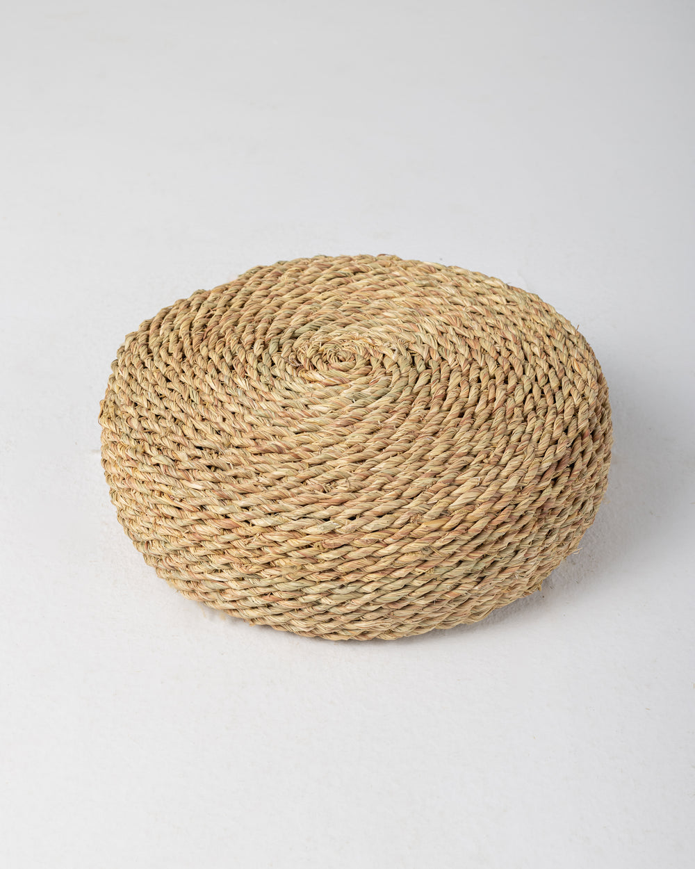 Handmade Halfa Mini Pouf – Legless Round Design