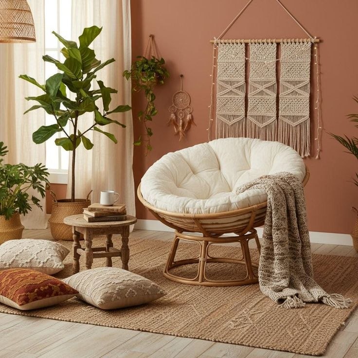 Dream Bamboo Papasan Chair with Linen