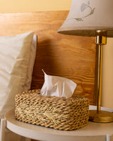 Handmade Halfa Tissue Box Cover with Leaf Embroidery