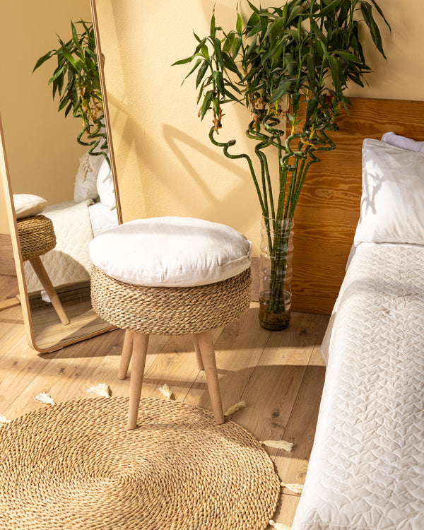 Handmade Halfa Vanity Stool – Reinforced & Cushioned