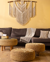 Handmade Halfa Pouf Set – With & Without Legs