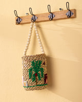 Handmade Halfa Crossbody Bag with Rustic Embroidery