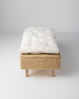 Handmade Halfa Bench with Cushion – Beech Legs
