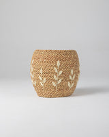 Handmade Halfa Embroidered Planter Basket – Large Plants