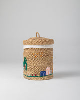 Handmade Halfa Laundry Basket – Rustic Oasis Embroidery