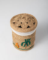 Handmade Halfa Laundry Basket – Rustic Oasis Embroidery