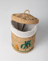 Handmade Halfa Laundry Basket – Rustic Oasis Embroidery