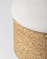 Handmade Halfa Stool with Cushioned Foam Seat