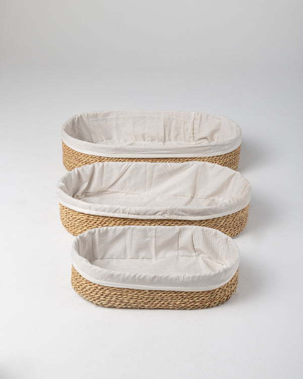 Handmade Halfa Oval Nesting Basket Set (3 Sizes)