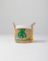 Handmade Halfa Drawstring Basket – Rustic Palm Design