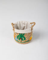 Handmade Halfa Drawstring Basket – Rustic Palm Design