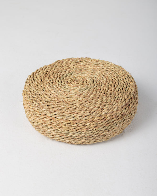 Handmade Halfa Mini Pouf – Legless Round Design