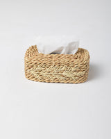 Handmade Halfa Tissue Box Cover with Leaf Embroidery