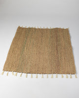 Handmade Halfa Rectangular Rug – Natural Tasseled Area Rug