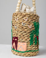Handmade Halfa Crossbody Bag with Rustic Embroidery