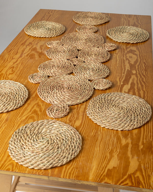 Handmade Halfa Table Runner & 6-Coaster Set