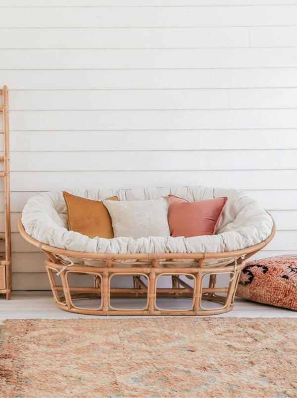Serenity Rattan Papasan Loveseat